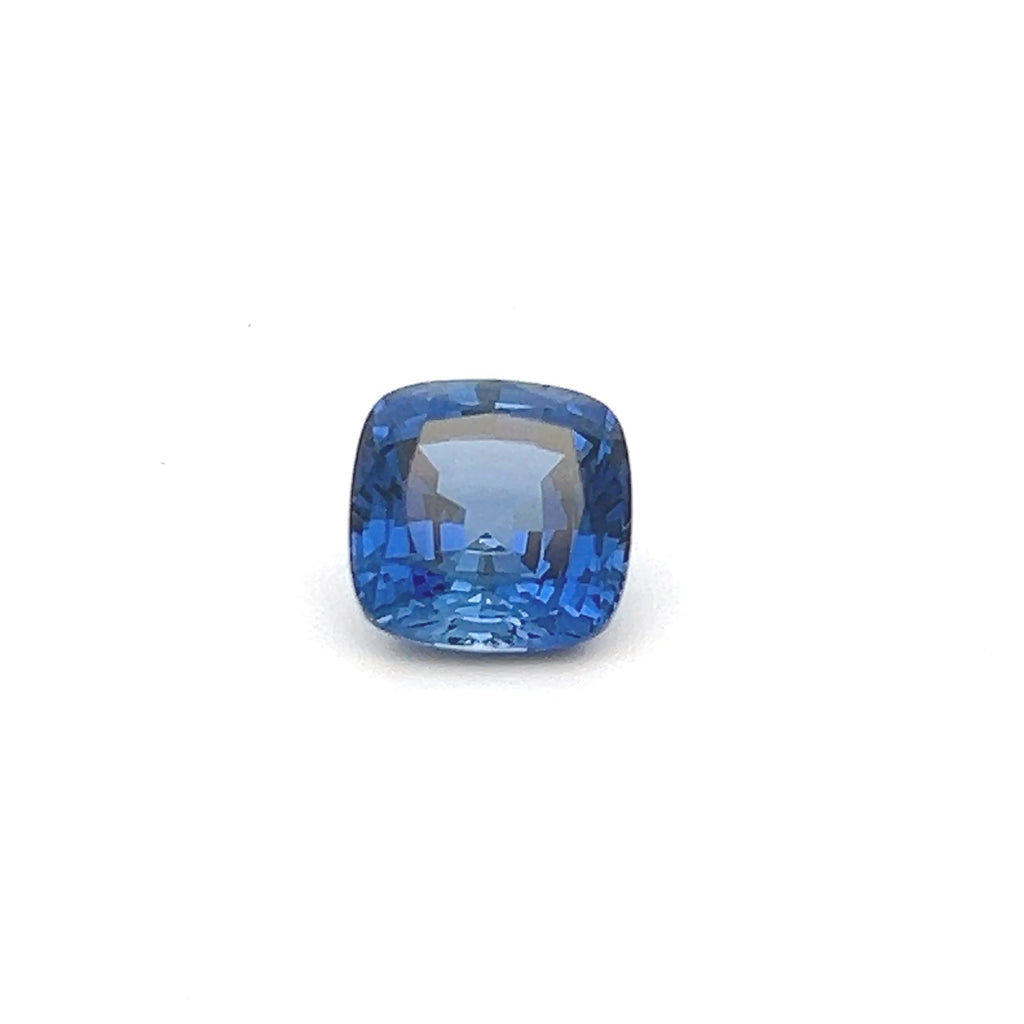 Blue gemstone on a white background