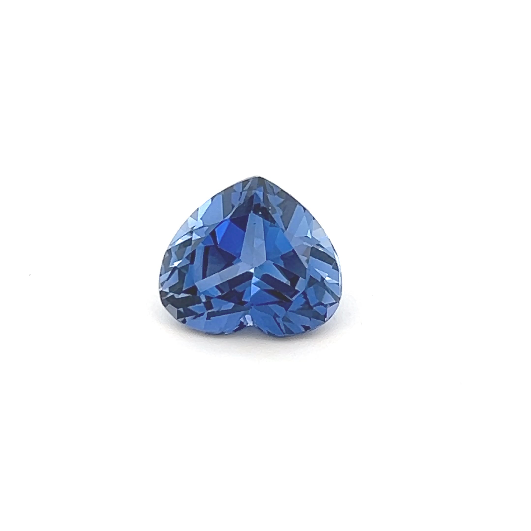 6.59Ct Heart Blue Lab Grown Sapphire For Rings