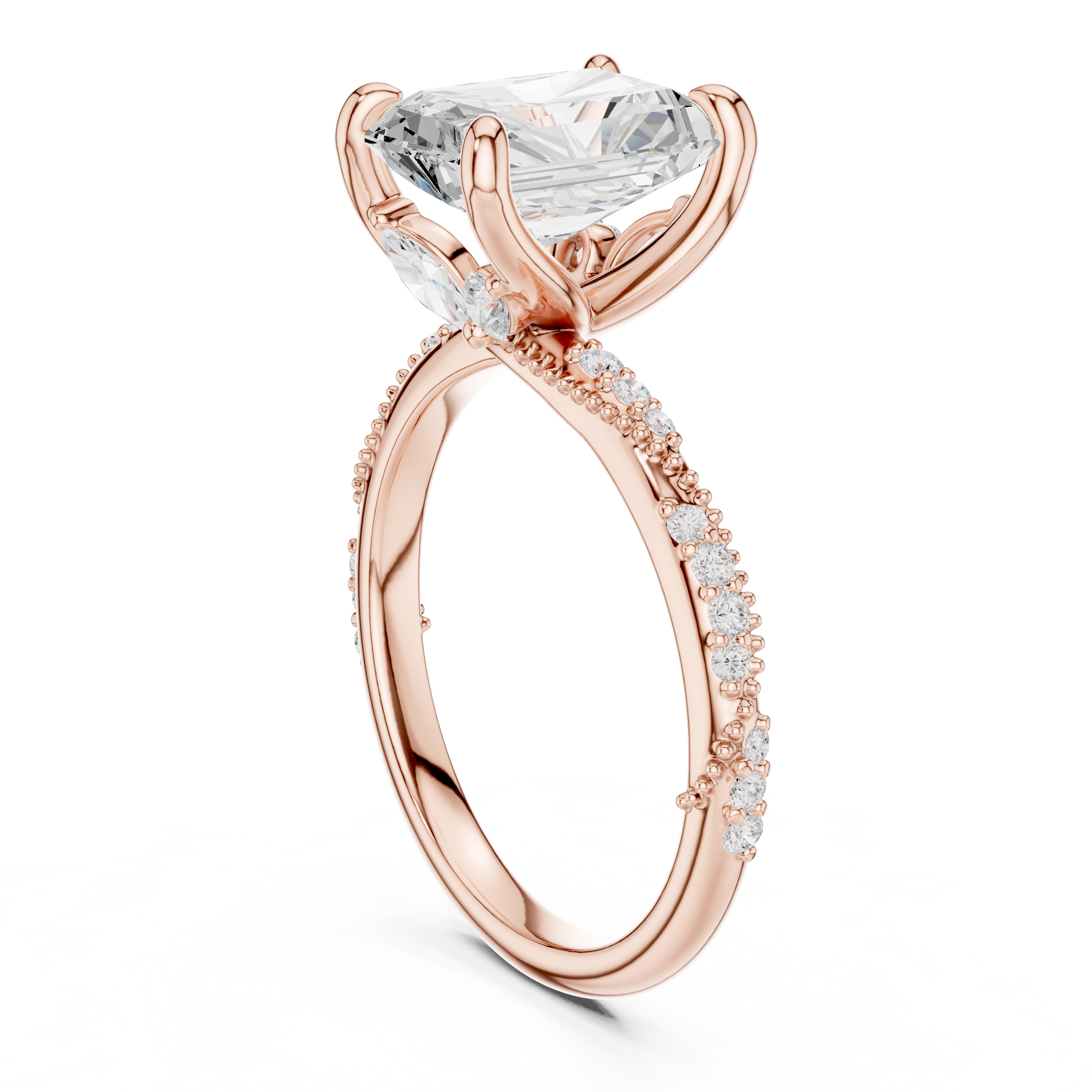 Lab Grown Radiant Diamond Ring