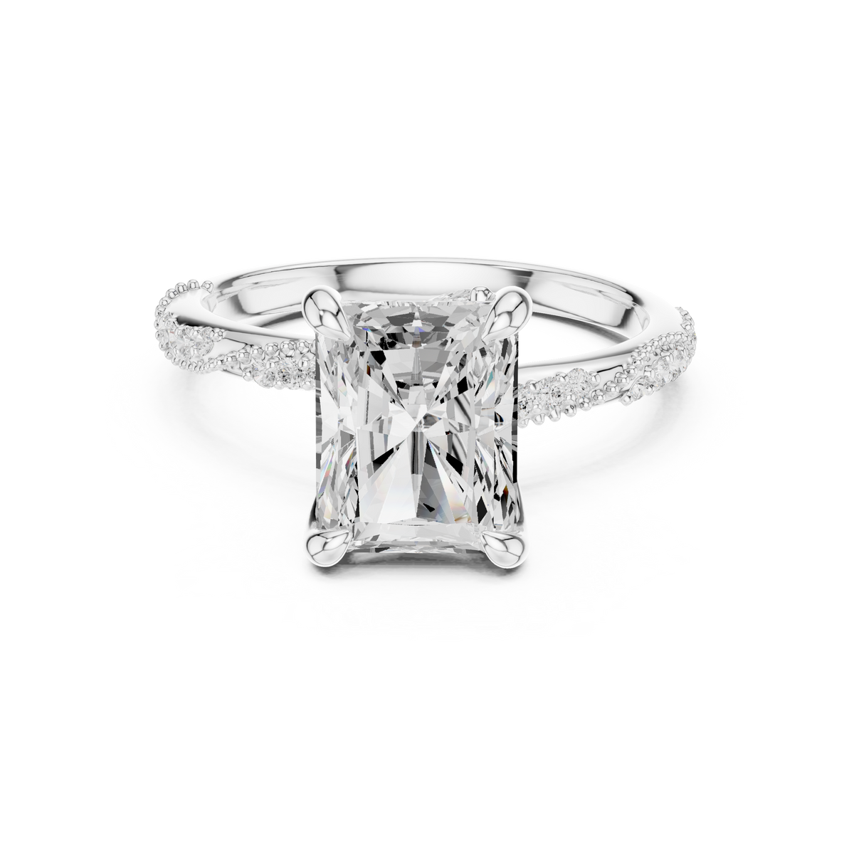 Lab Grown Radiant Diamond Ring