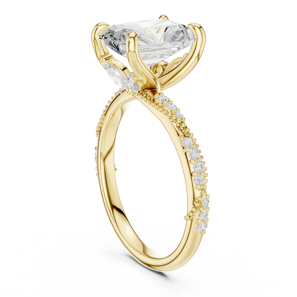 Lab Grown Radiant Diamond Ring