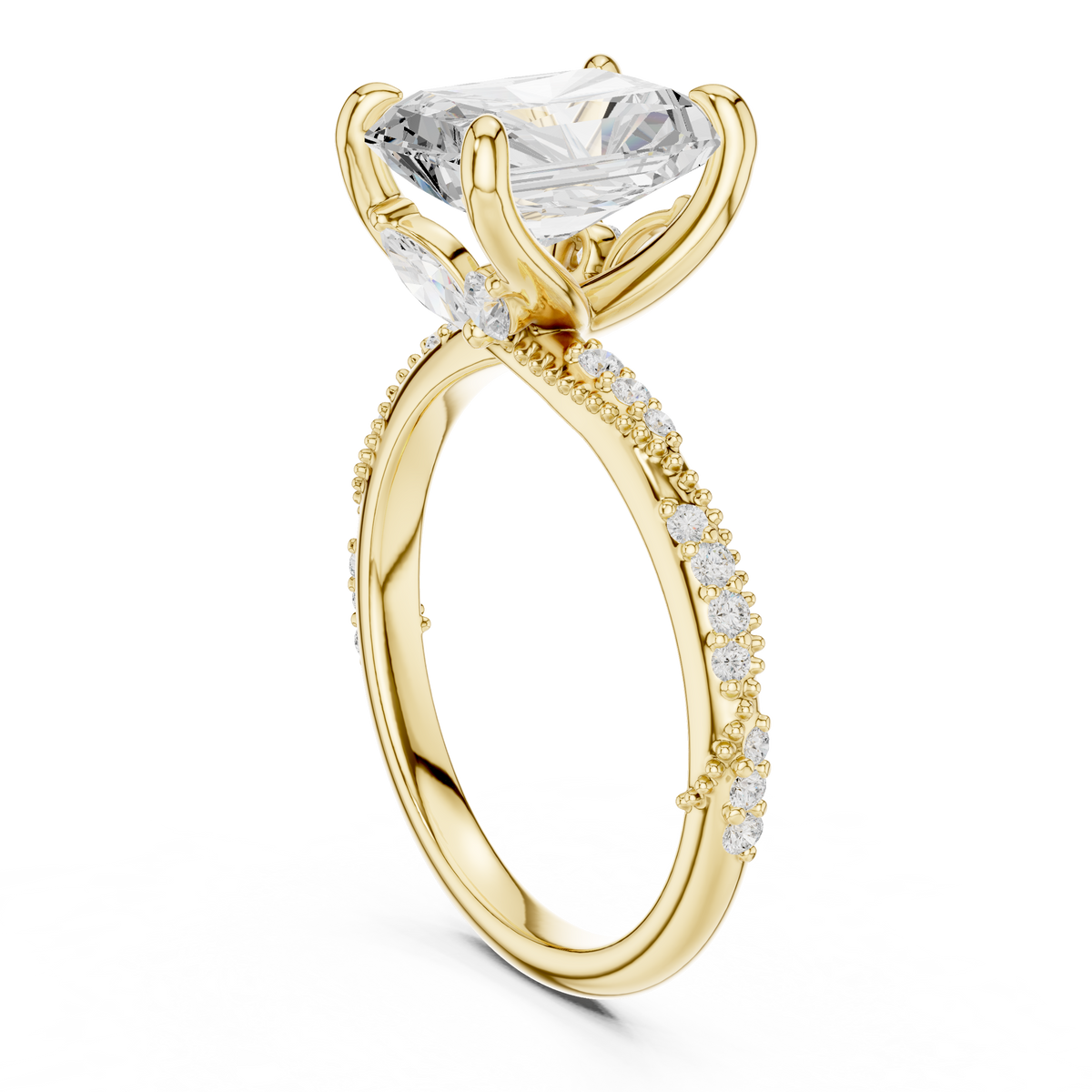 Lab Grown Radiant Diamond Ring
