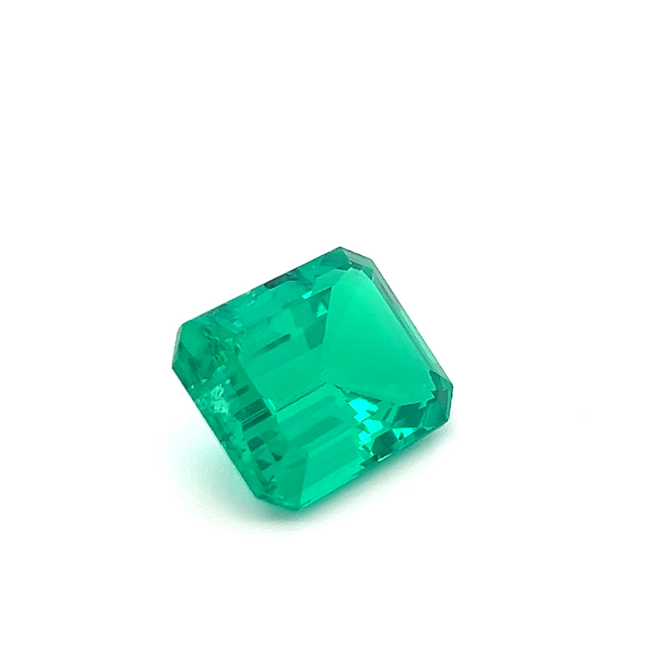 IGI Certified 10.27Ct Octagon Lab Grown Emerald