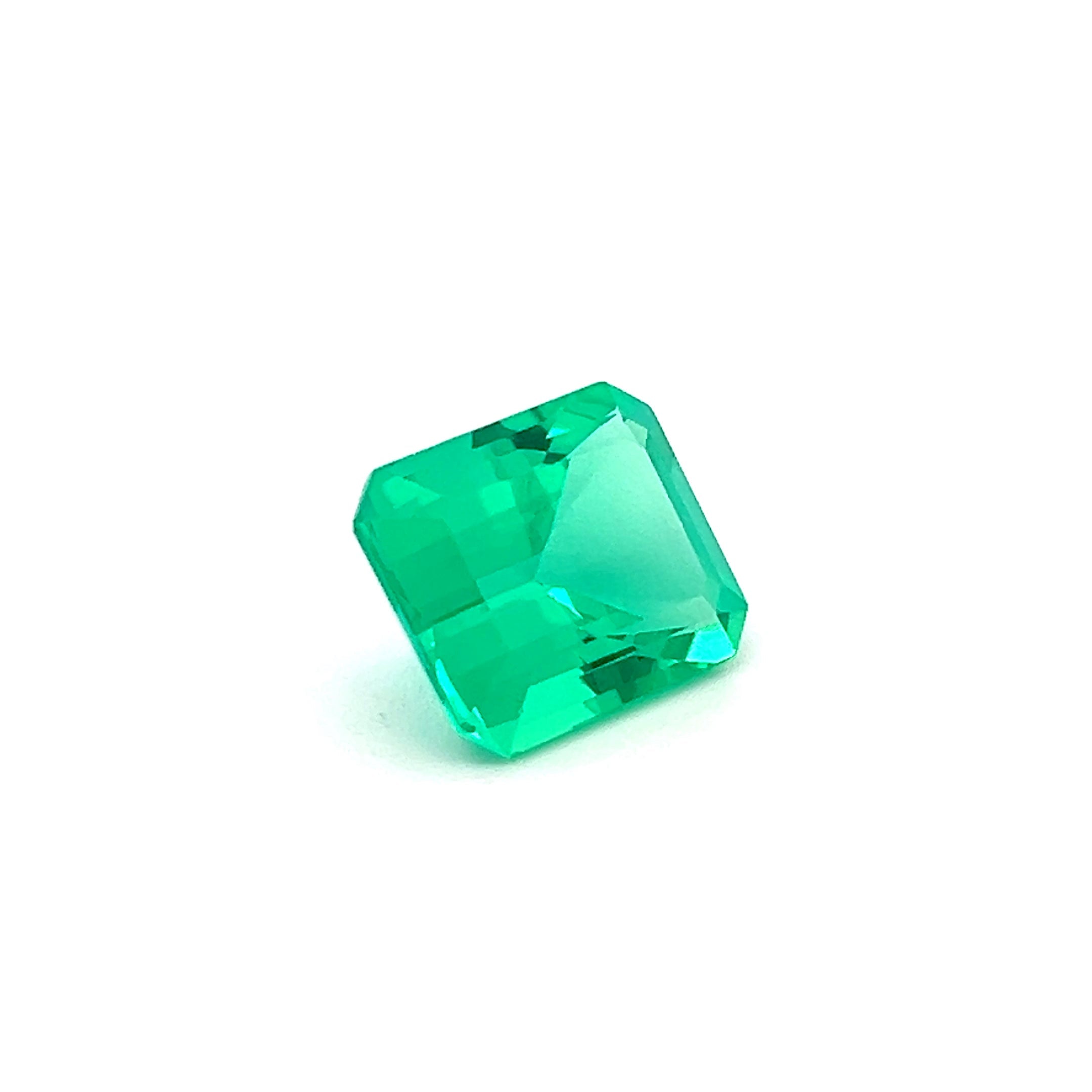 Lab Grown Green Emerald 5.66Ct Octagon