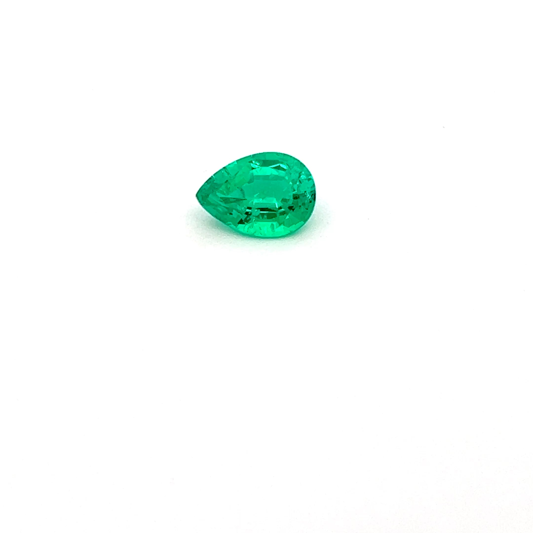 Lab Grown Green Emerald 1.79 Ct Pear