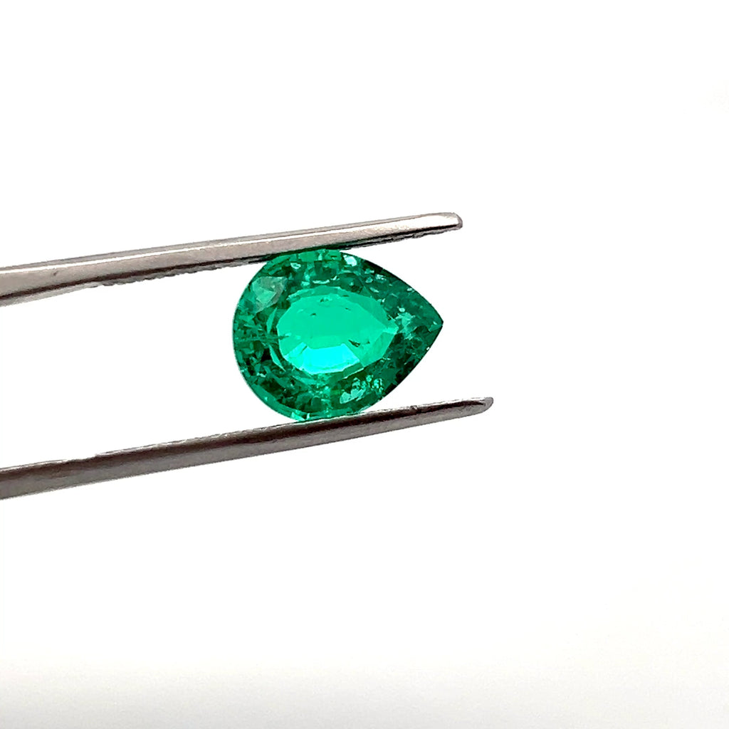 2.92 Carats Pear Lab Grown Colombian Emerald
