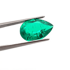 Lab Grown Green Emerald  8.32 Carats Pear