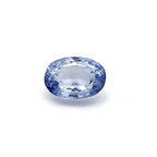 Lab Grown Light Blue Oval Sapphire 8.26 Carat