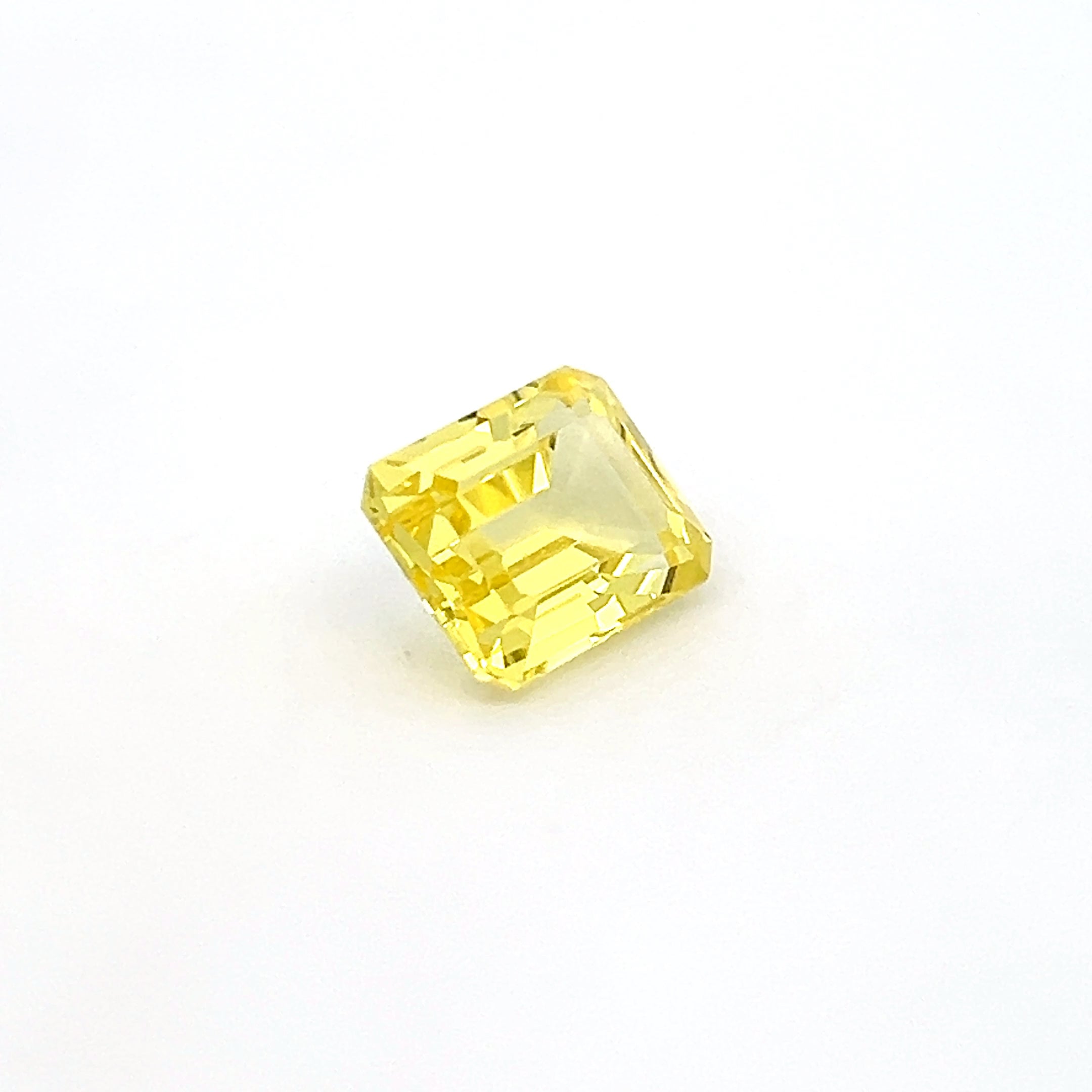 octagon yellow sapphire 6.51ct