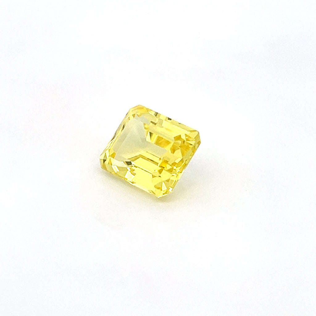octagon yellow sapphire 6.51ct