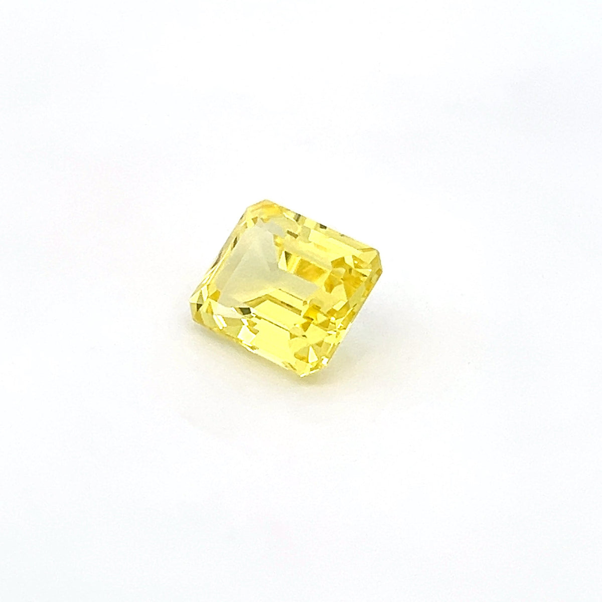 octagon yellow sapphire 6.51ct