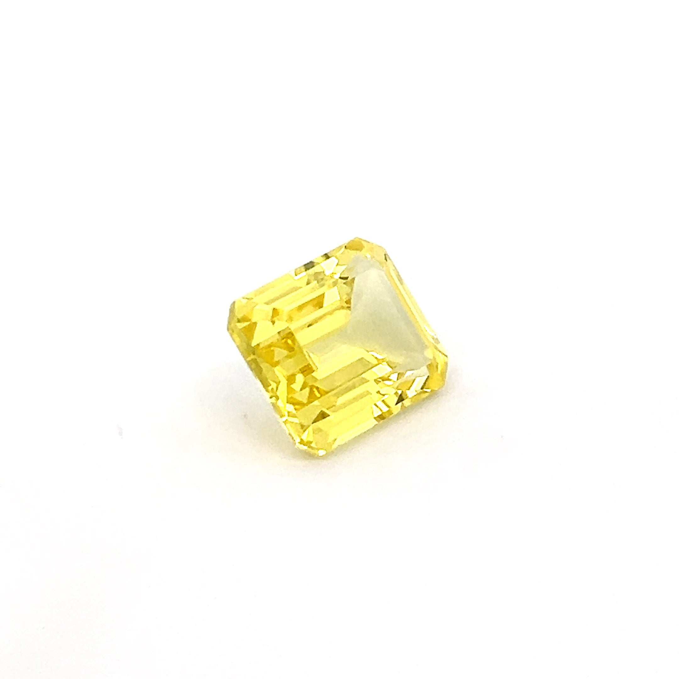 octagon yellow sapphire 7.41ct