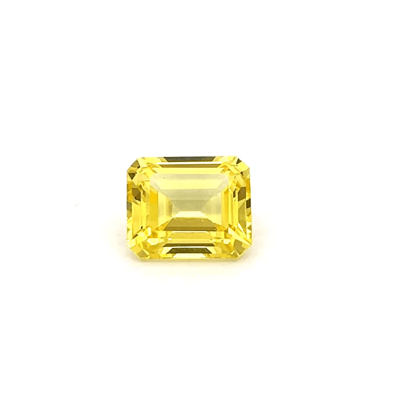 octagon yellow sapphire 7.41ct