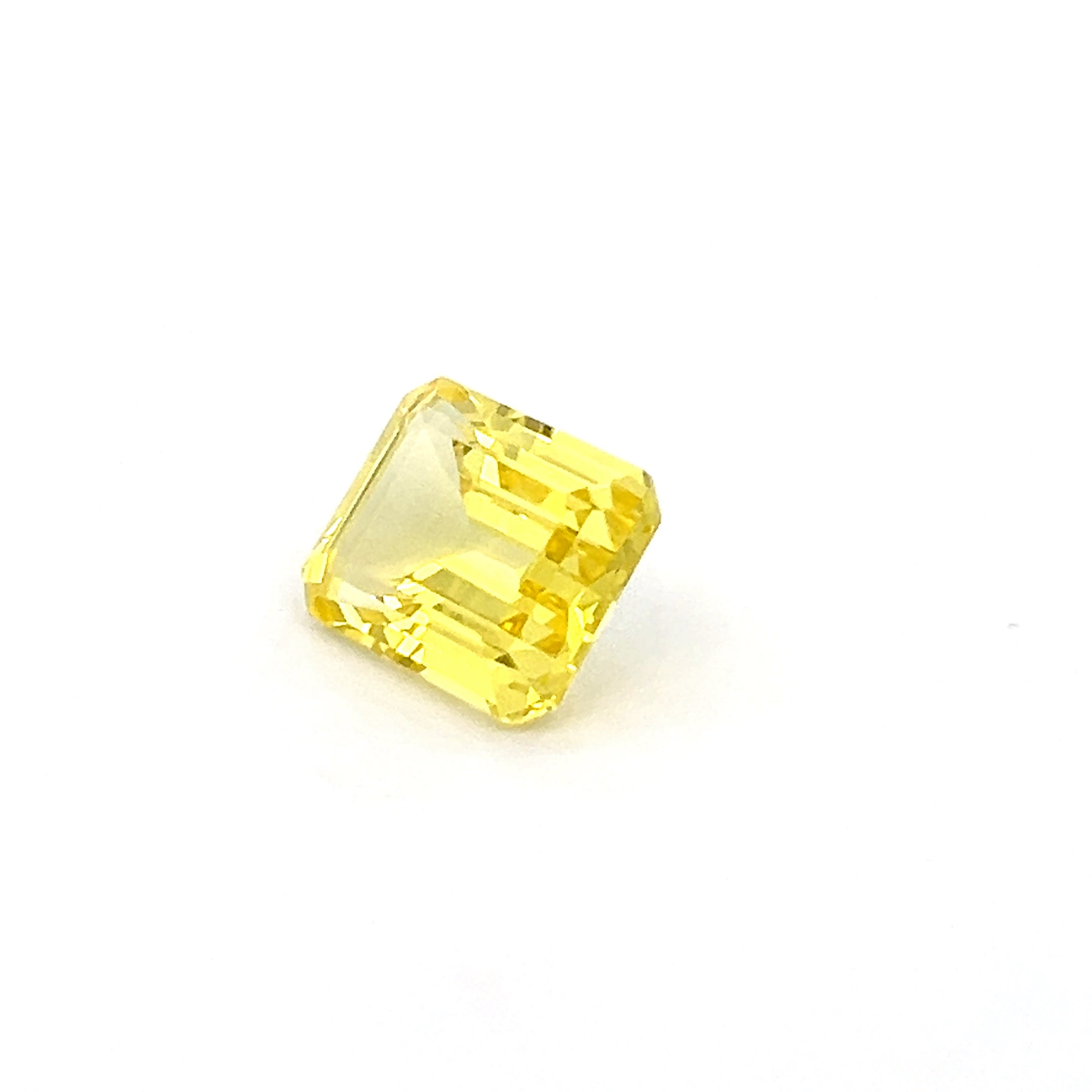 octagon yellow sapphire 7.41ct