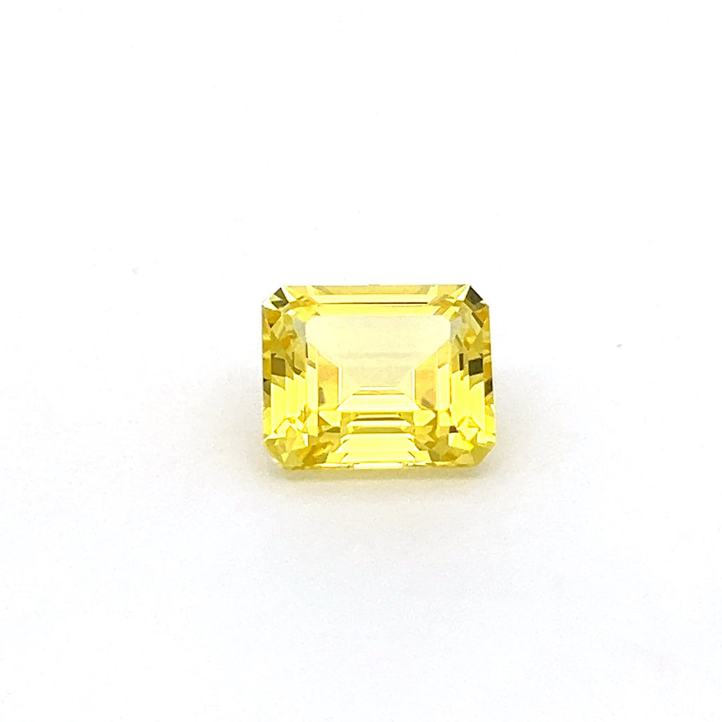 octagon yellow sapphire 7.41ct