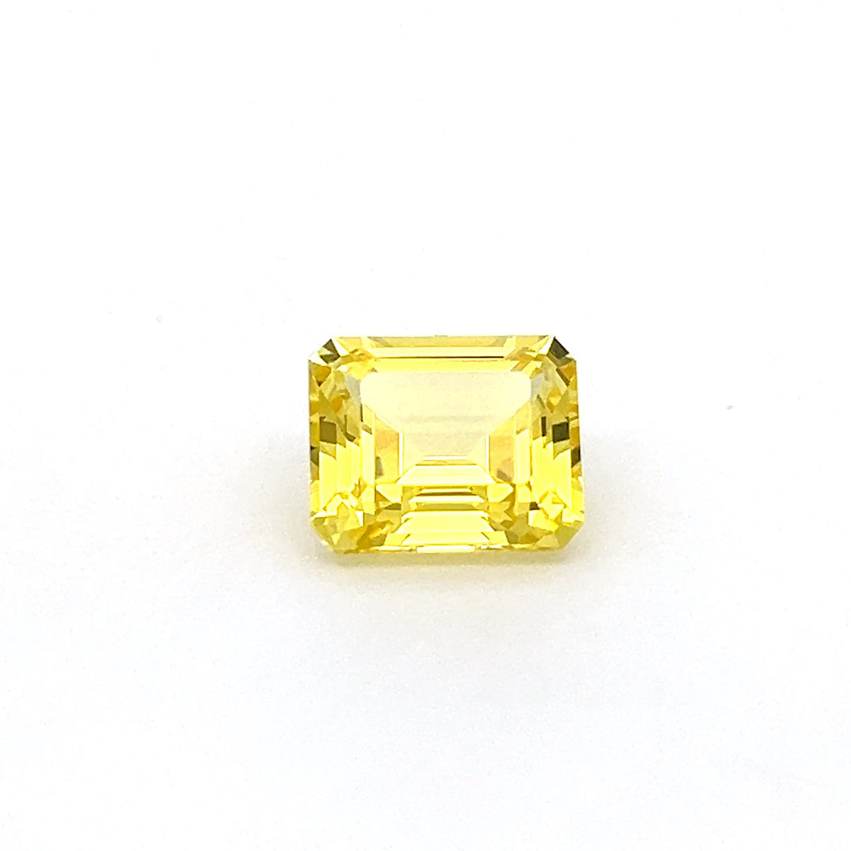 octagon yellow sapphire 7.41ct