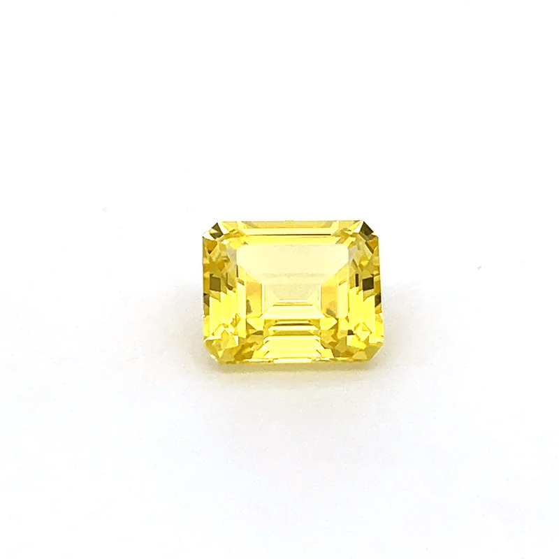 octagon yellow sapphire 7.41ct