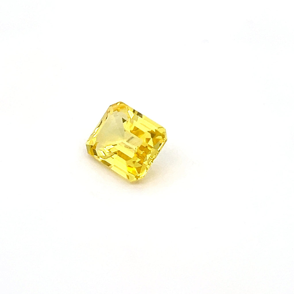 Octagon  yellow sapphire 5.49ct